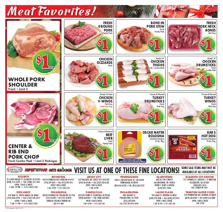 Supremo Food Market Holiday Weekly Ad Flyer December 12 to December 18, 2020