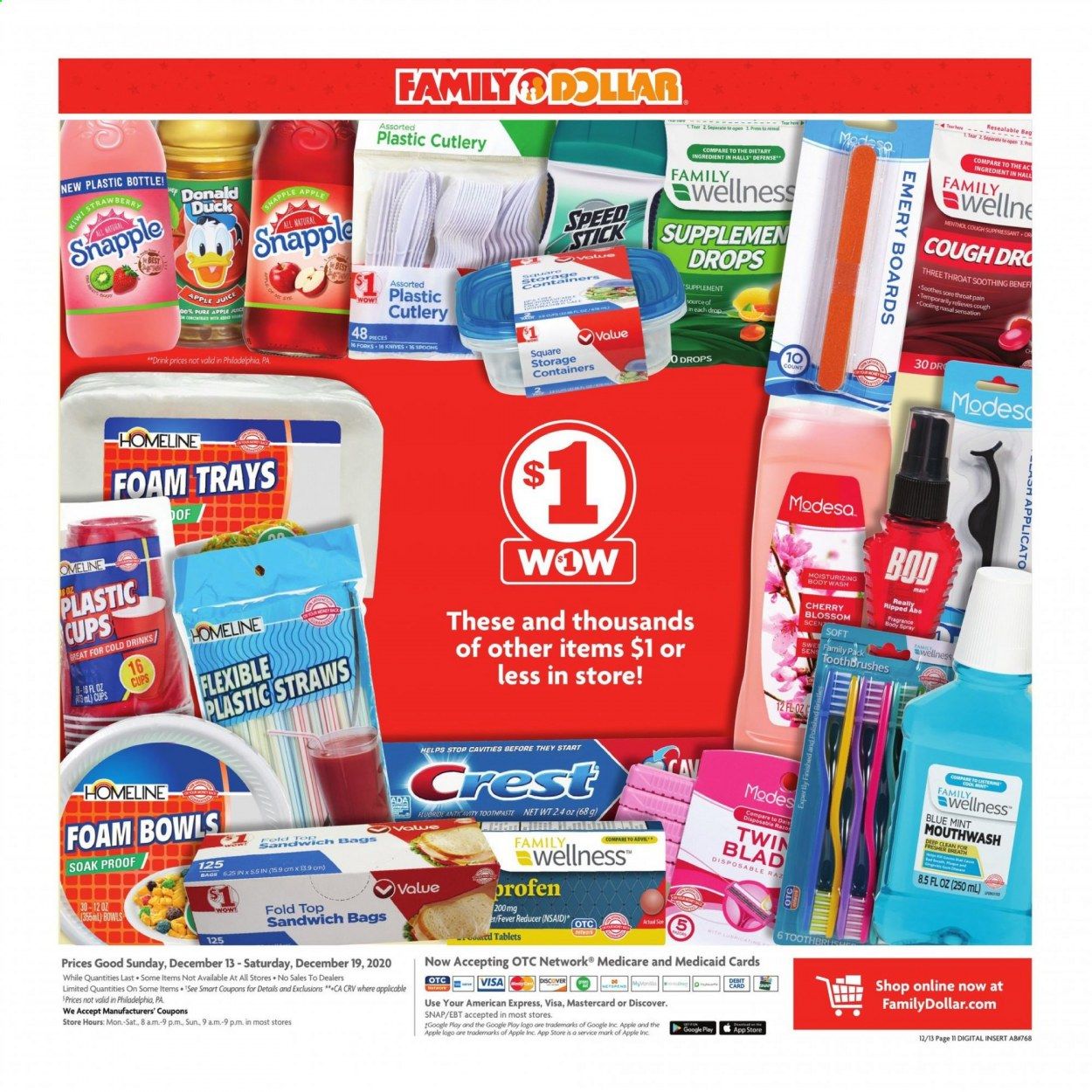 Family Dollar Weekly Ad Flyer December 13 to December 19