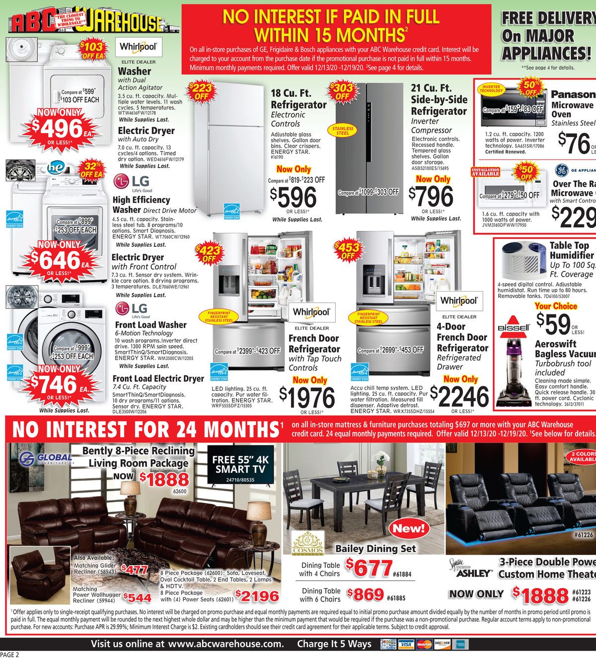 ABC Warehouse Weekly Ad Flyer December 13 to December 19, 2020