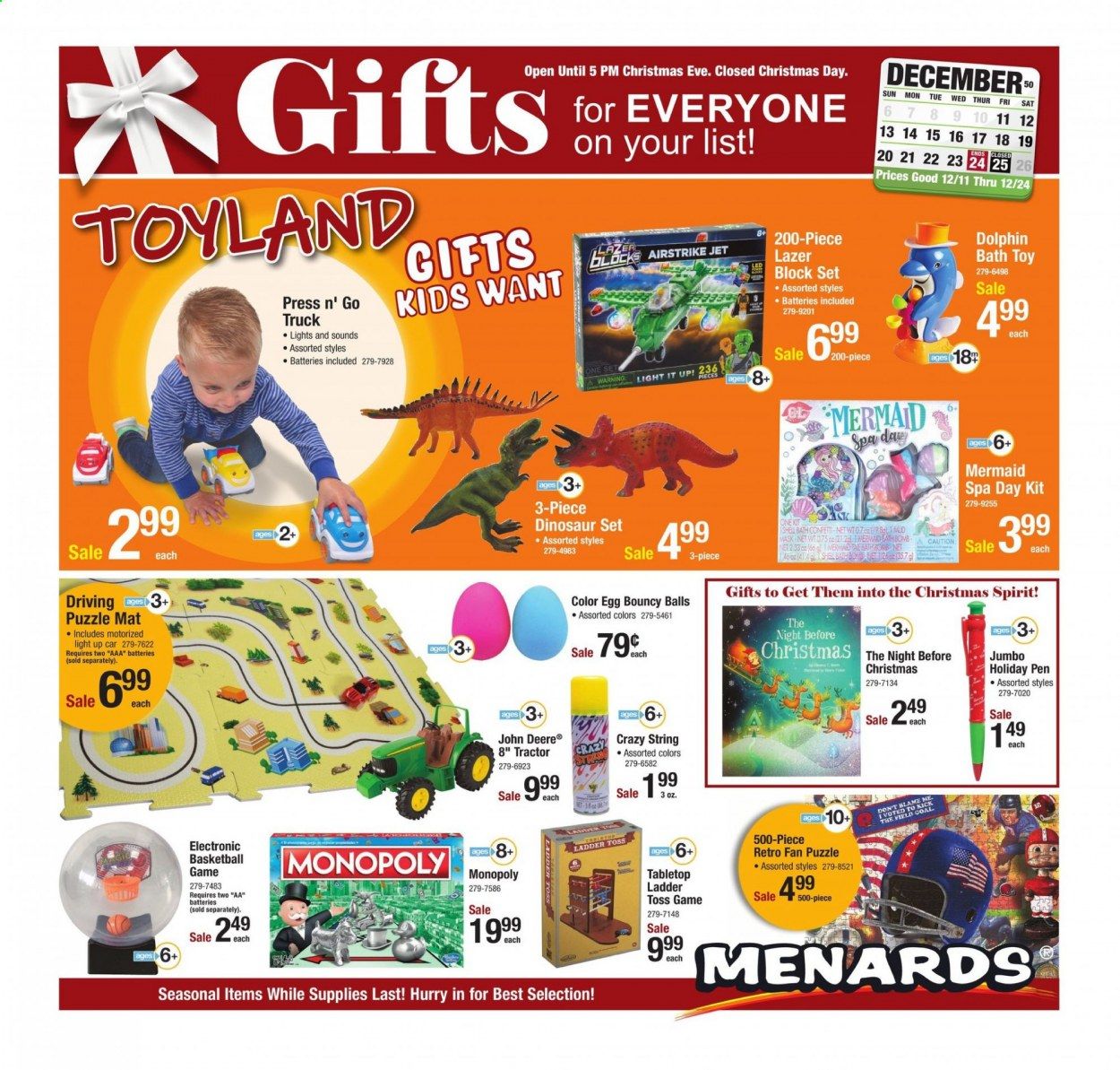 Menards Weekly Ad Flyer December 11 to December 24