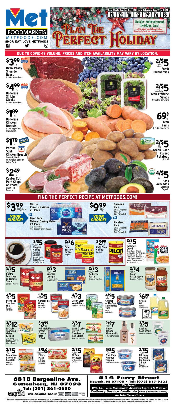 Met Foodmarkets Holiday Weekly Ad Flyer December 13 to December 19, 2020