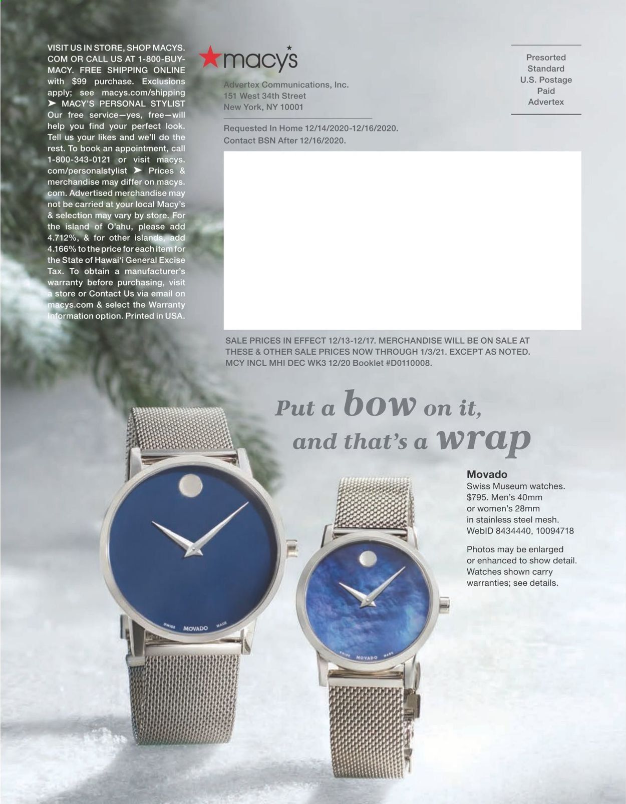 Macy's Weekly Ad Flyer December 13 to December 17