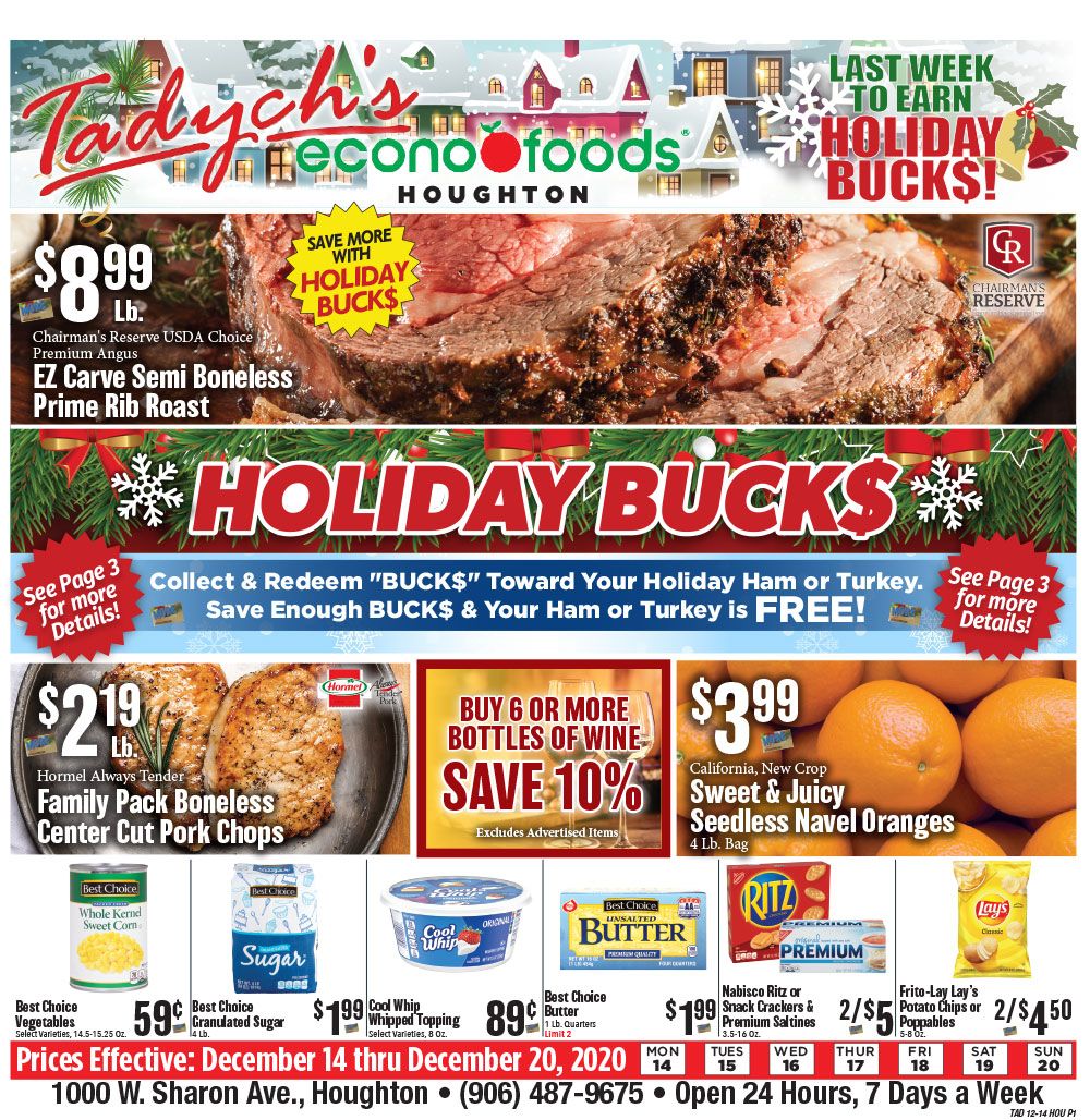 Tadych's Holiday Weekly Ad Flyer December 14 to December 20, 2020