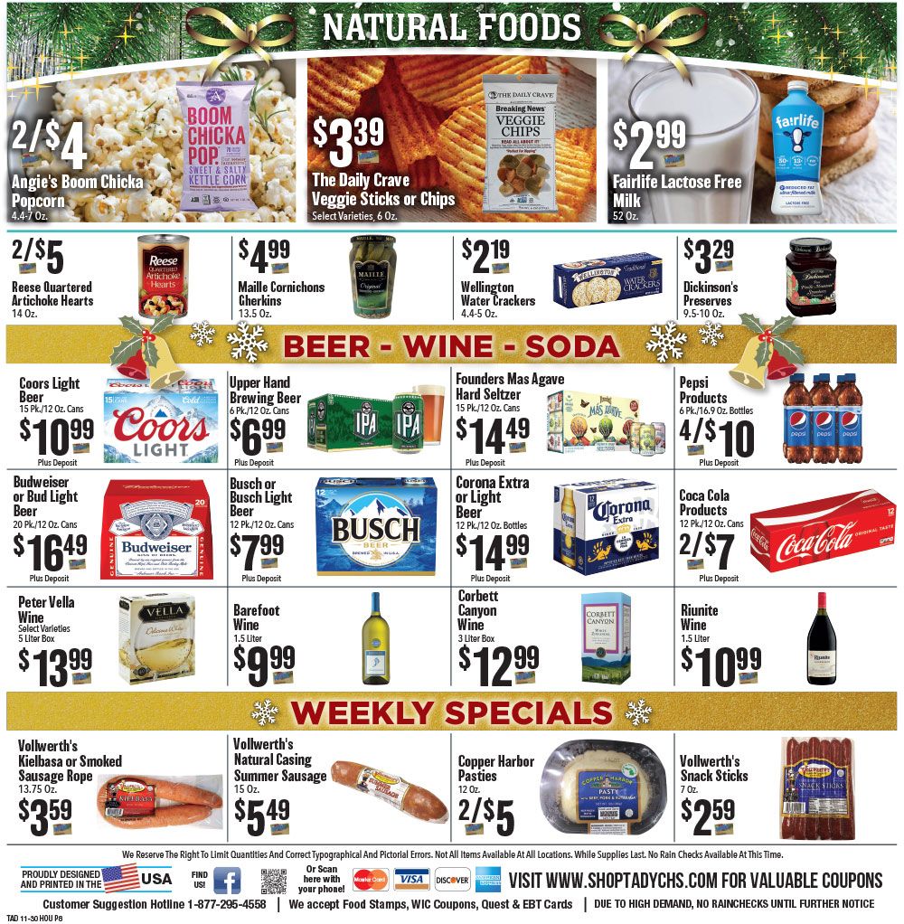 Tadych's Holiday Weekly Ad Flyer December 14 to December 20, 2020