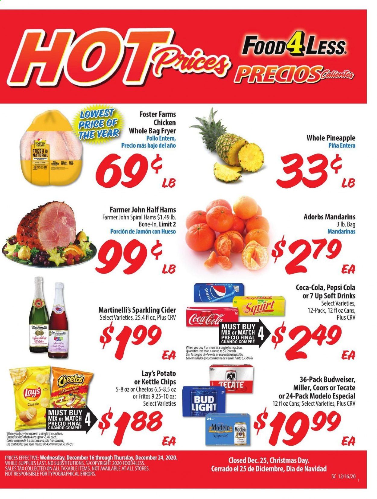 Food 4 Less (CA) Weekly Ad Flyer December 16 to December 24