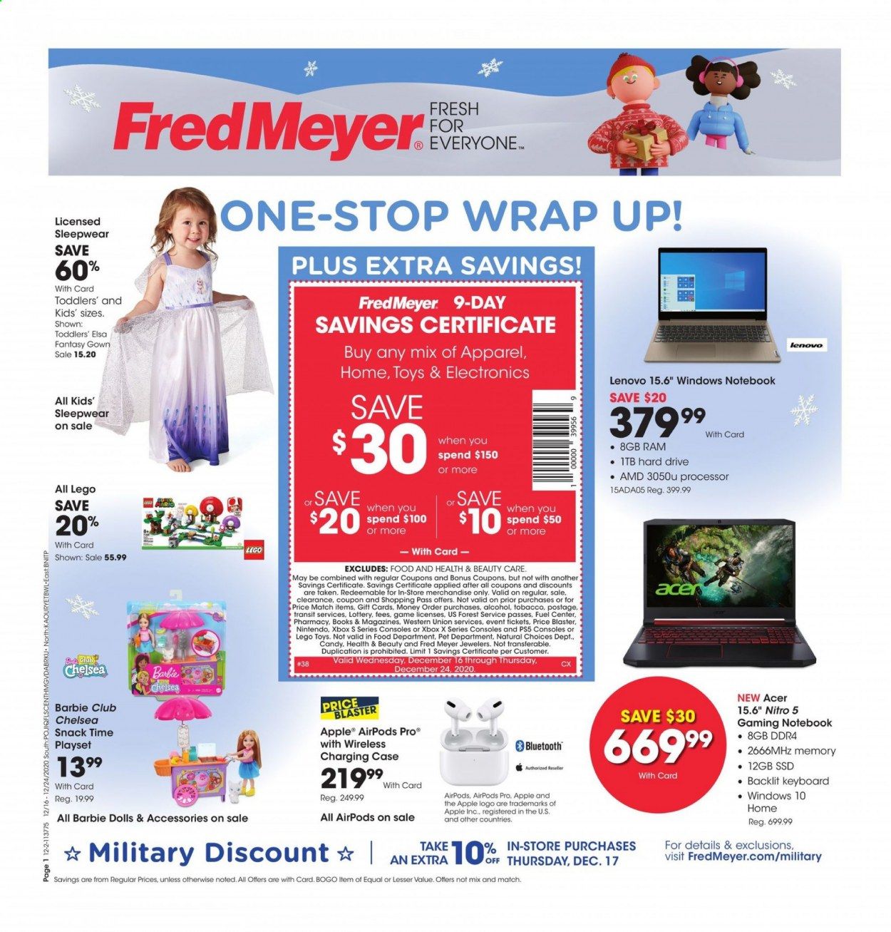 Fred Meyer Weekly Ad Flyer December 16 to December 24