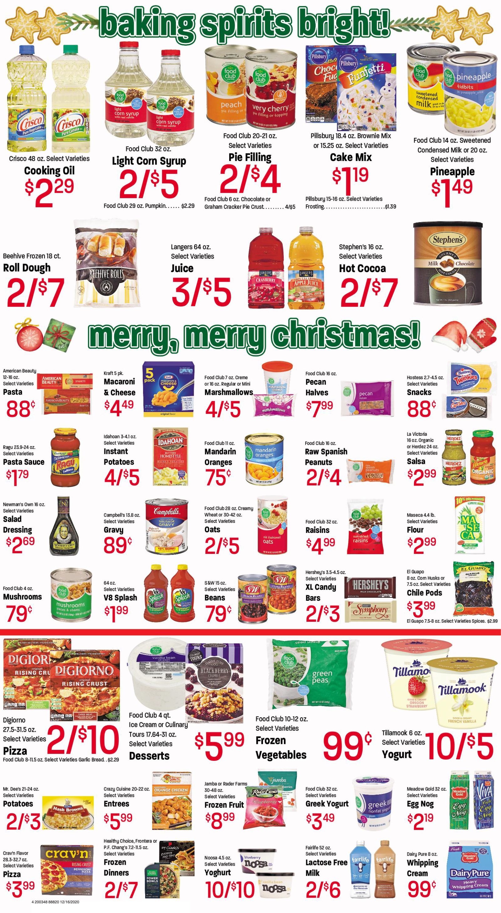 Ridley's Holiday Weekly Ad Flyer December 15 to December 21, 2020