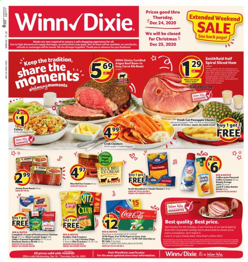 Winn Dixie (AL, FL, GA, LA, MS) Weekly Ad Flyer December 16 to December 24