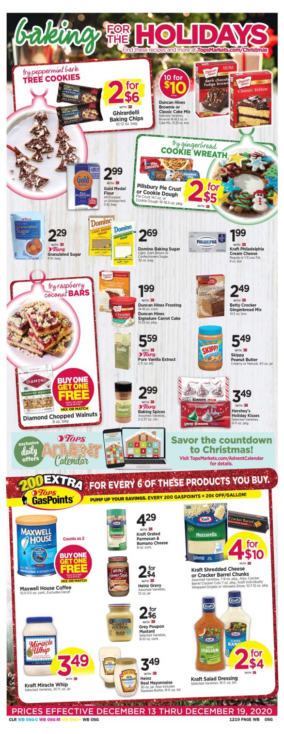 Tops Friendly Markets Holiday Weekly Ad Flyer December 13 to December 19, 2020