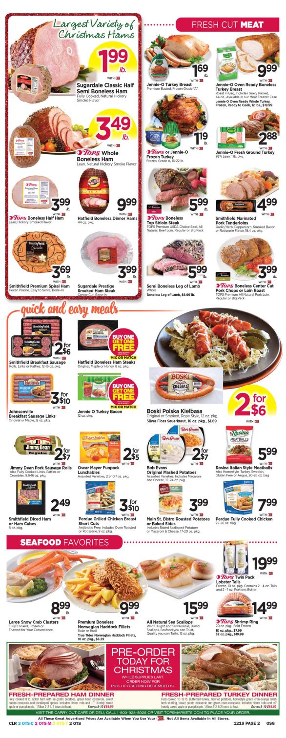 Tops Friendly Markets Holiday Weekly Ad Flyer December 13 to December 19, 2020