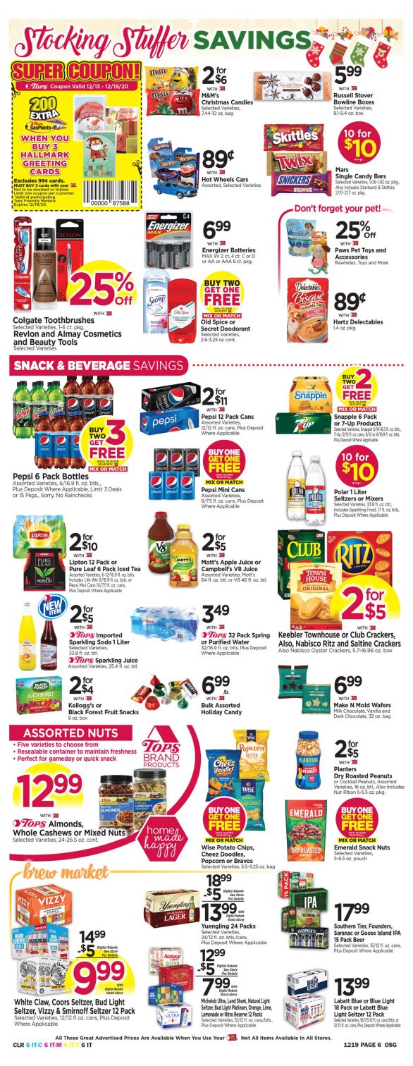 Tops Friendly Markets Holiday Weekly Ad Flyer December 13 to December 19, 2020