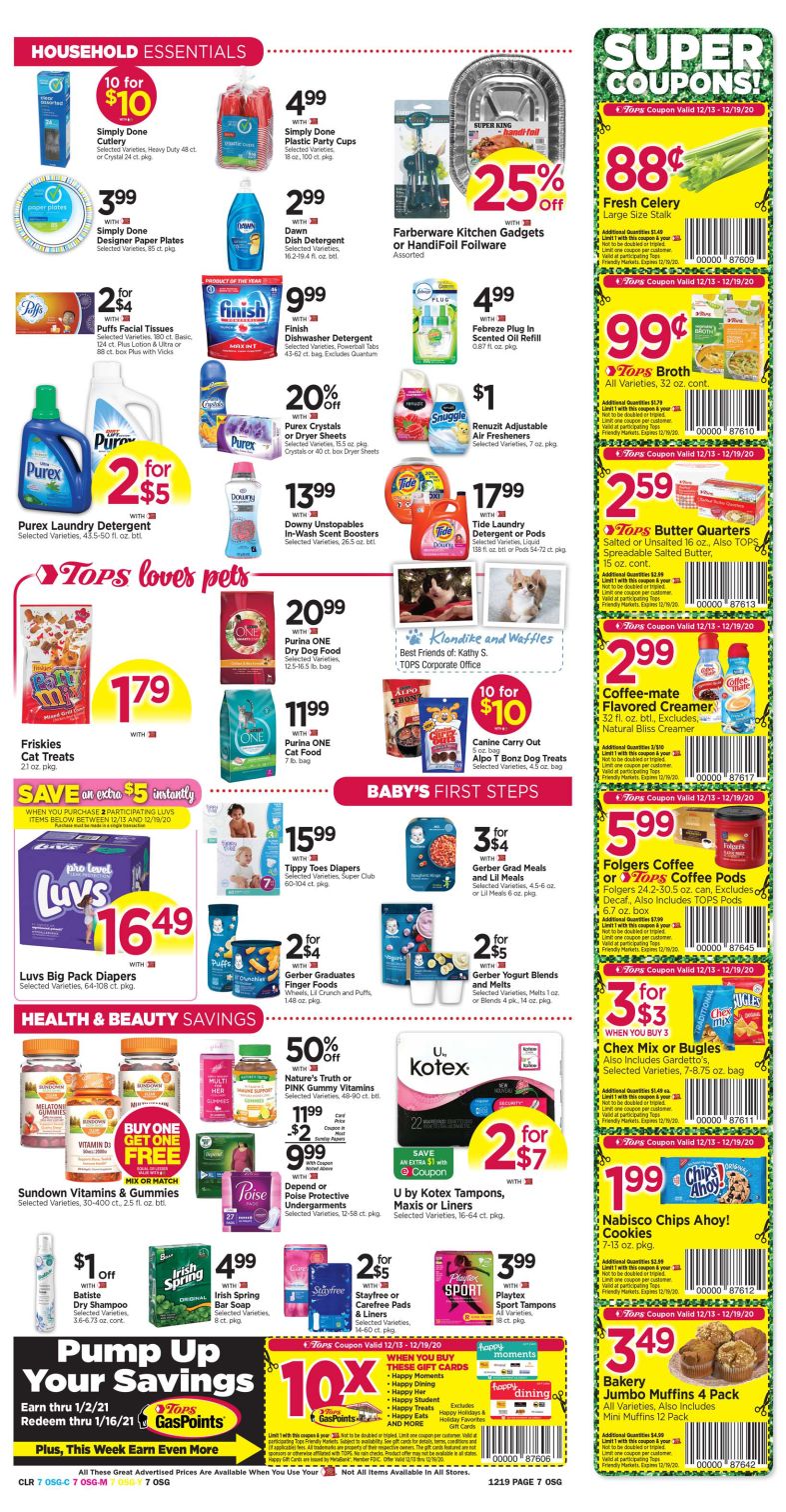 Tops Friendly Markets Holiday Weekly Ad Flyer December 13 to December 19, 2020