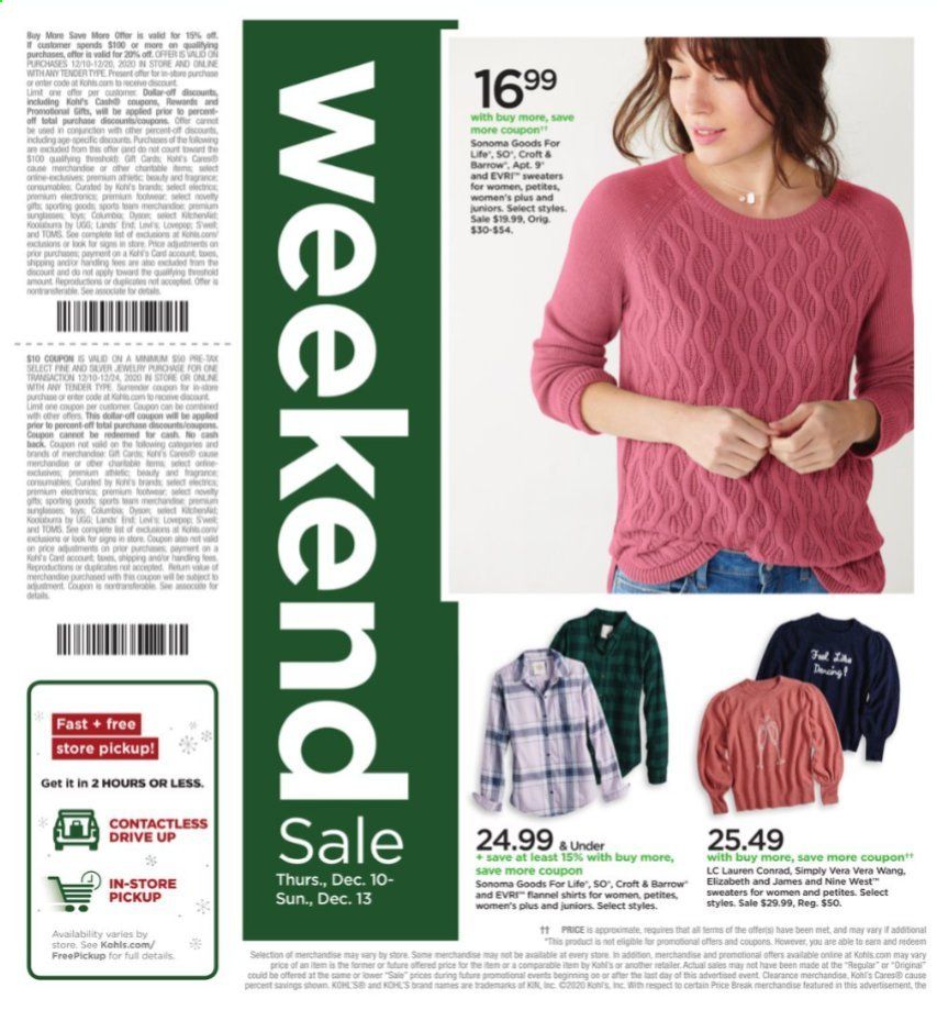 Kohl's Weekly Ad Flyer December 10 to December 20