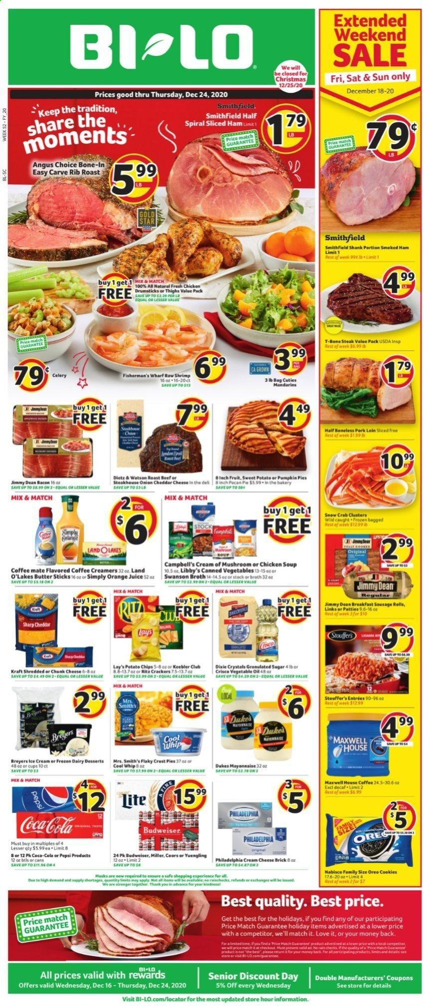 BI-LO Weekly Ad Flyer December 16 to December 24
