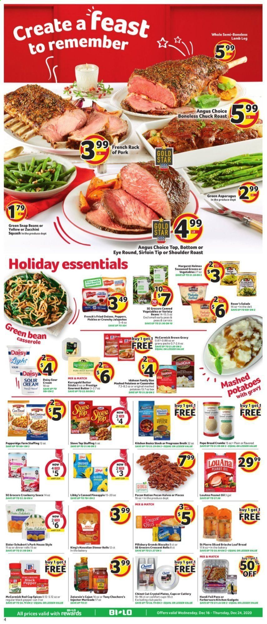 BI-LO Weekly Ad Flyer December 16 to December 24