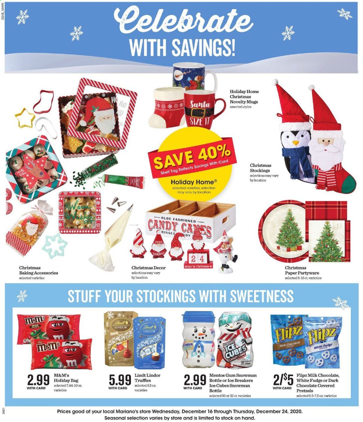 Mariano’s Weekly Ad Flyer December 16 to December 24