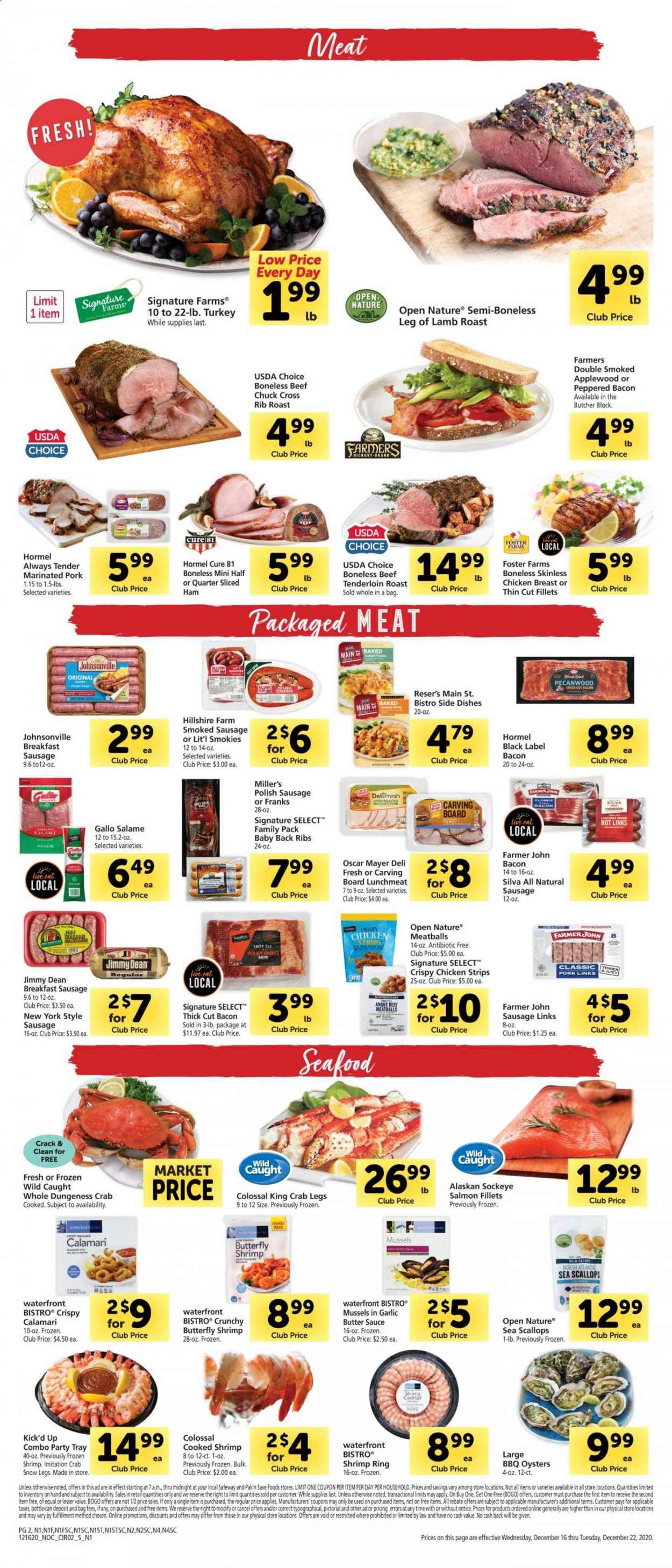 Safeway (AZ, CA, CO, HI, MD, NE, OR, VA, WA) Weekly Ad Flyer December 16 to December 22