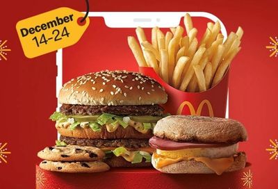 With $1+ In-app Purchases, Get Daily Give Aways at McDonald's through to December 24