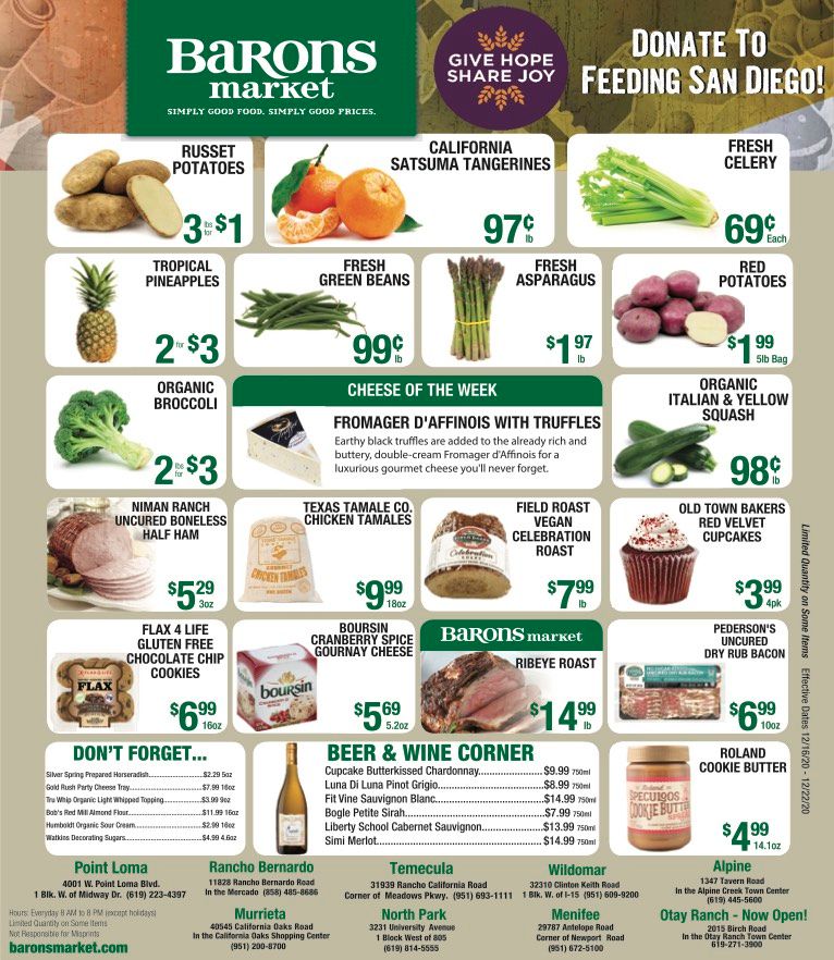 Barons Market Weekly Ad Flyer December 16 to December 22, 2020