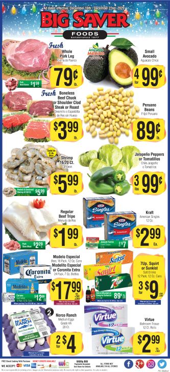 Big Saver Foods Holiday Weekly Ad Flyer December 16 to December 22, 2020