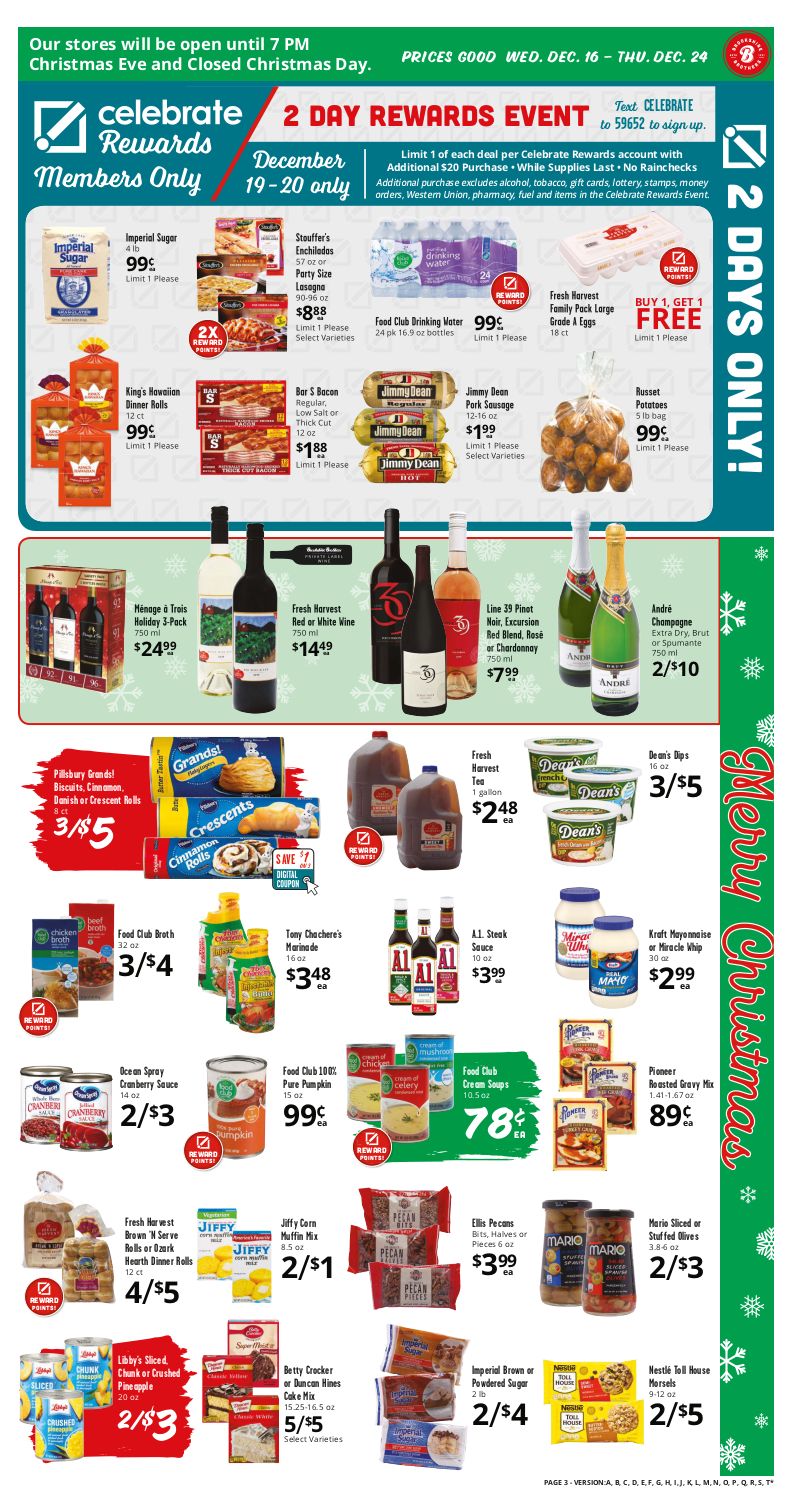 Brookshire Brothers Christmas Holiday Weekly Ad Flyer December 16 to December 24, 2020