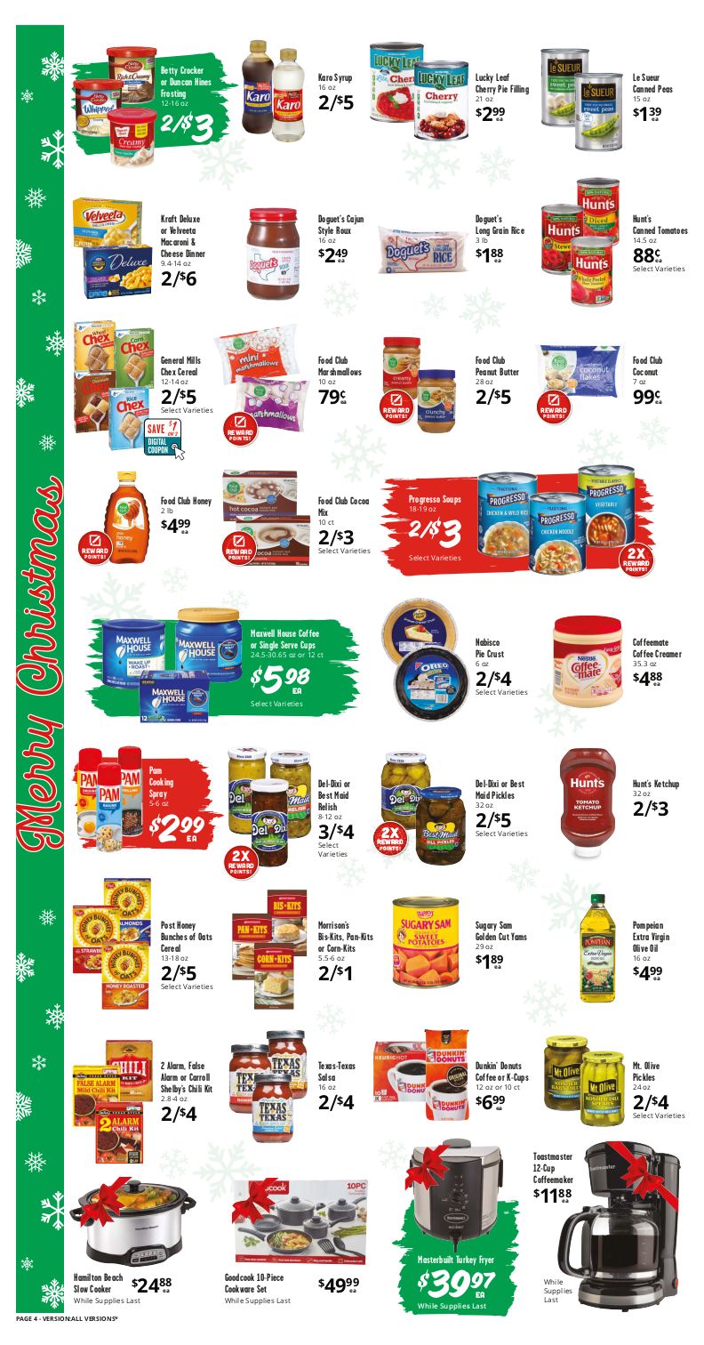 Brookshire Brothers Christmas Holiday Weekly Ad Flyer December 16 to December 24, 2020