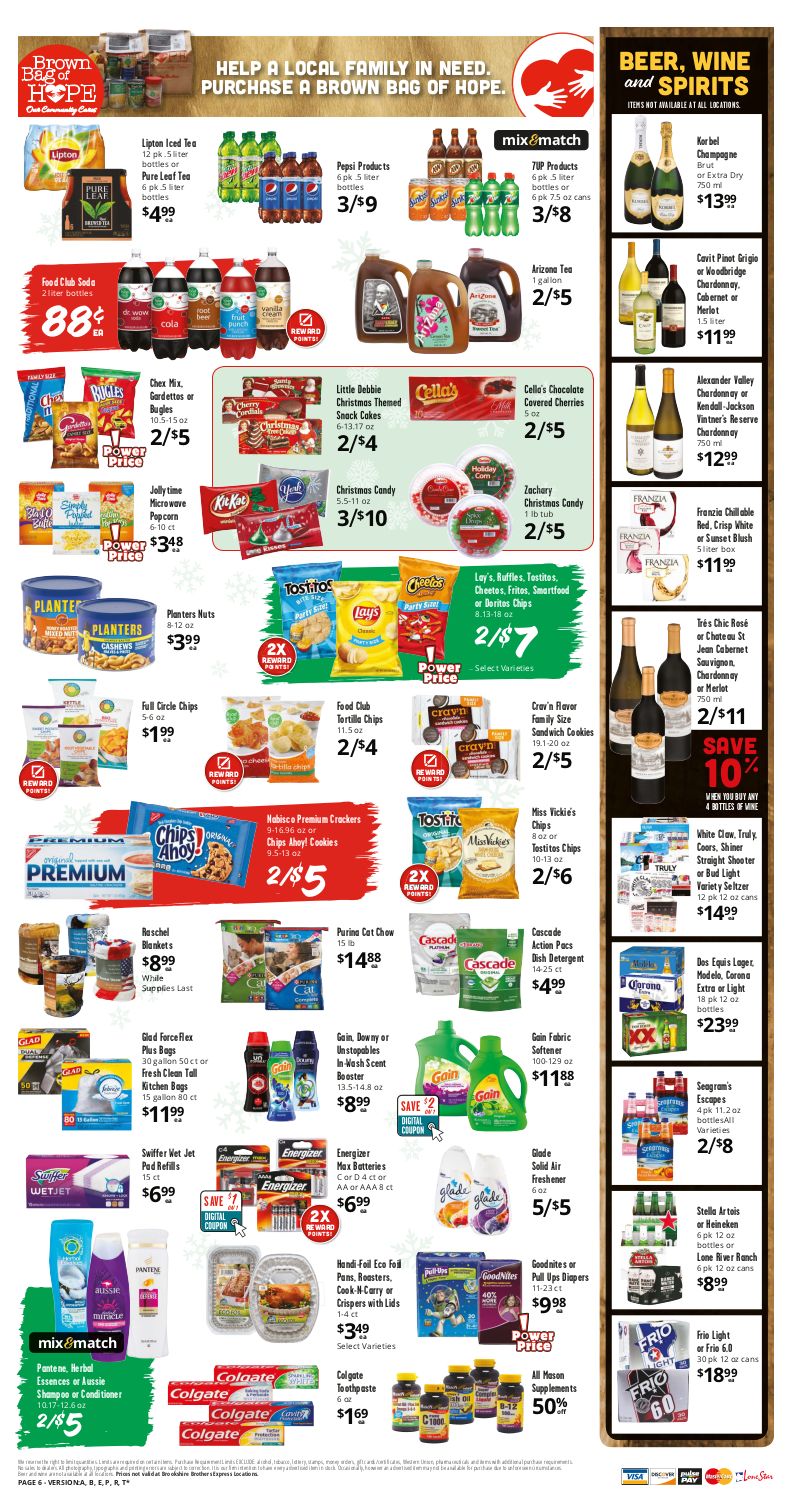 Brookshire Brothers Christmas Holiday Weekly Ad Flyer December 16 to December 24, 2020