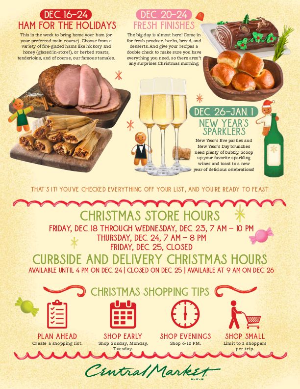 Central Market Christmas Holiday Weekly Ad Flyer December 16 to December 24, 2020