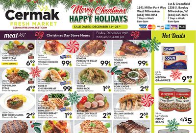 Cermak Fresh Market (WI) Christmas Holiday Weekly Ad Flyer December 16 to December 25, 2020