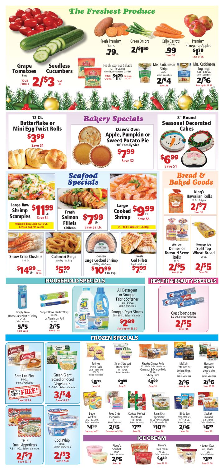 Dave's Markets Christmas Holiday Weekly Ad Flyer December 16 to December 24, 2020