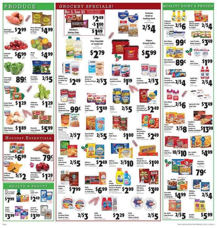 E.W. James & Sons Christmas Holiday Weekly Ad Flyer December 16 to December 29, 2020
