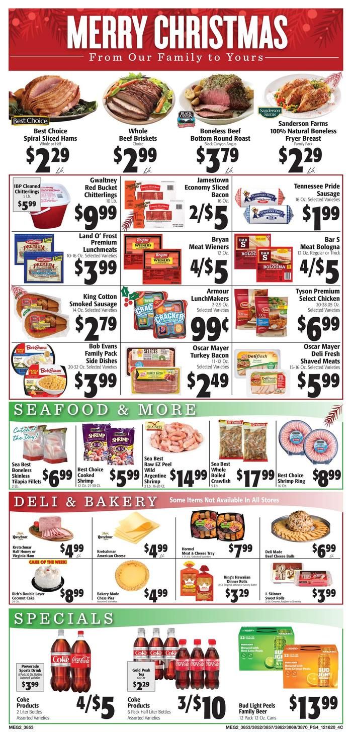 E.W. James & Sons Christmas Holiday Weekly Ad Flyer December 16 to December 29, 2020
