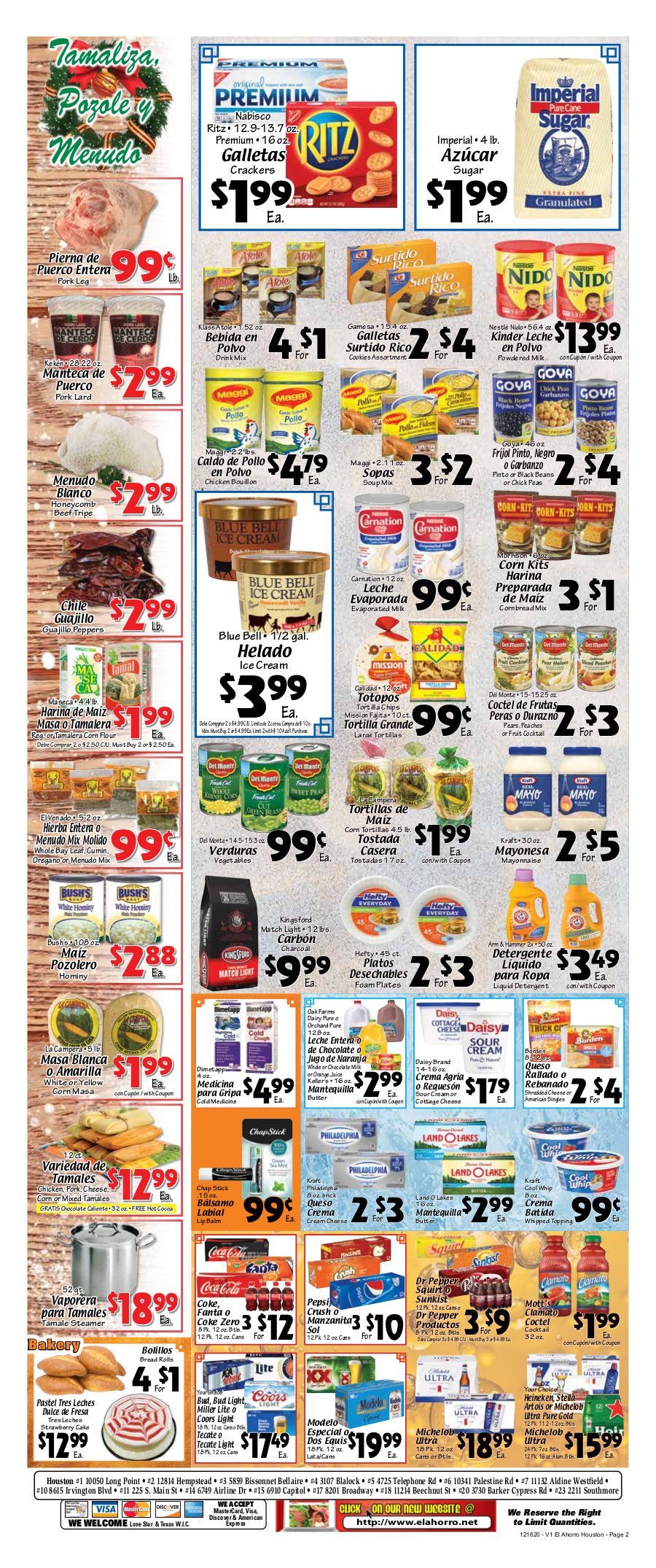 El Ahorro Supermarket Christmas Holiday Weekly Ad Flyer December 16 to December 31, 2020
