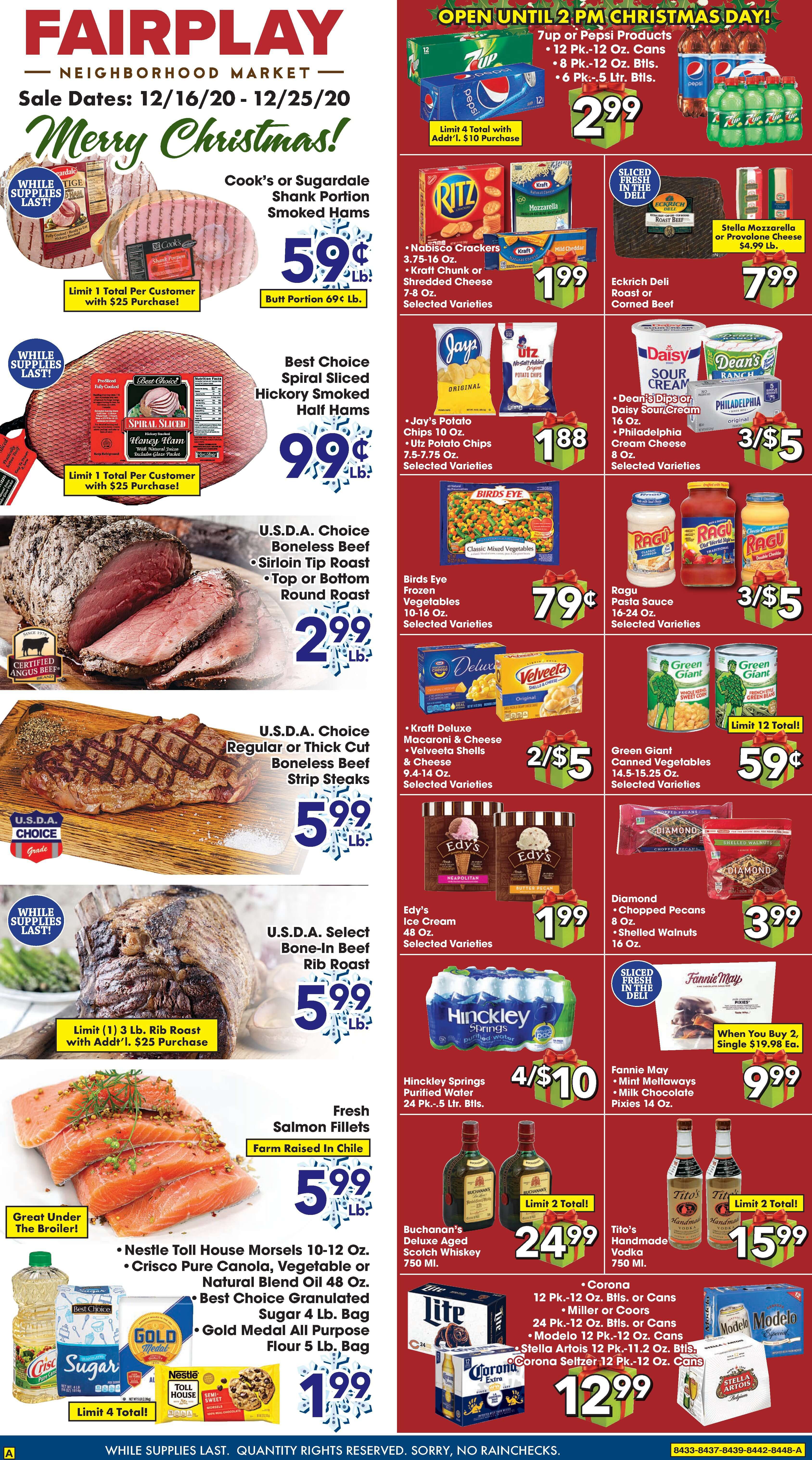 Fairplay Christmas Holiday Weekly Ad Flyer December 16 to December 25, 2020