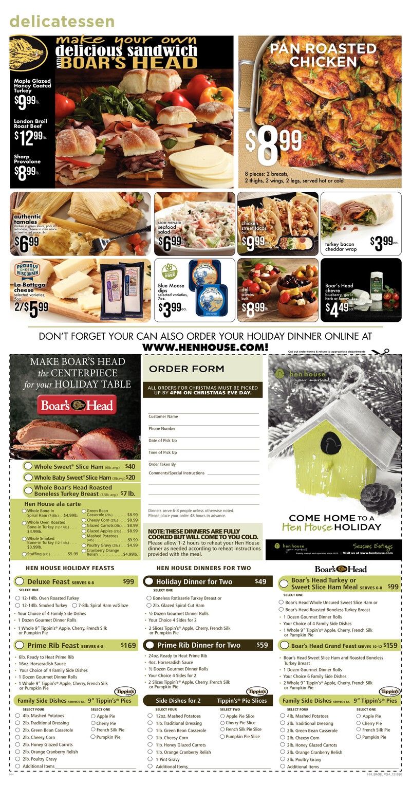 Hen House Christmas Holiday Weekly Ad Flyer December 16 to December 25, 2020