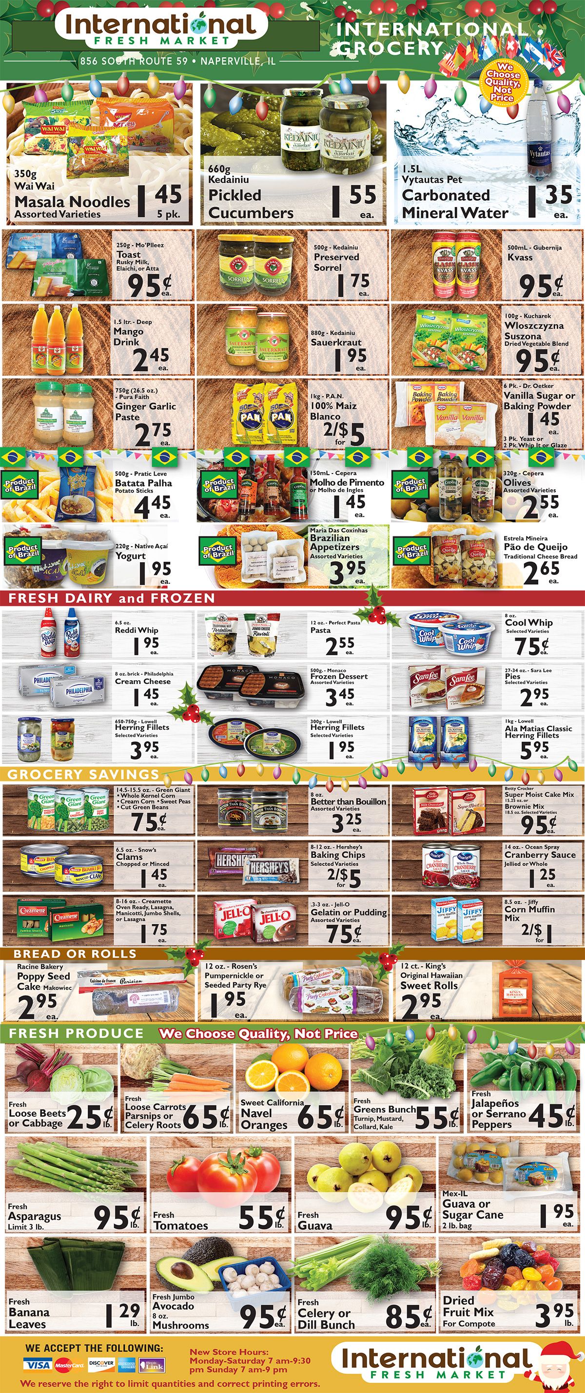 International Fresh Market Christmas Holiday Weekly Ad Flyer December 16 to December 25, 2020