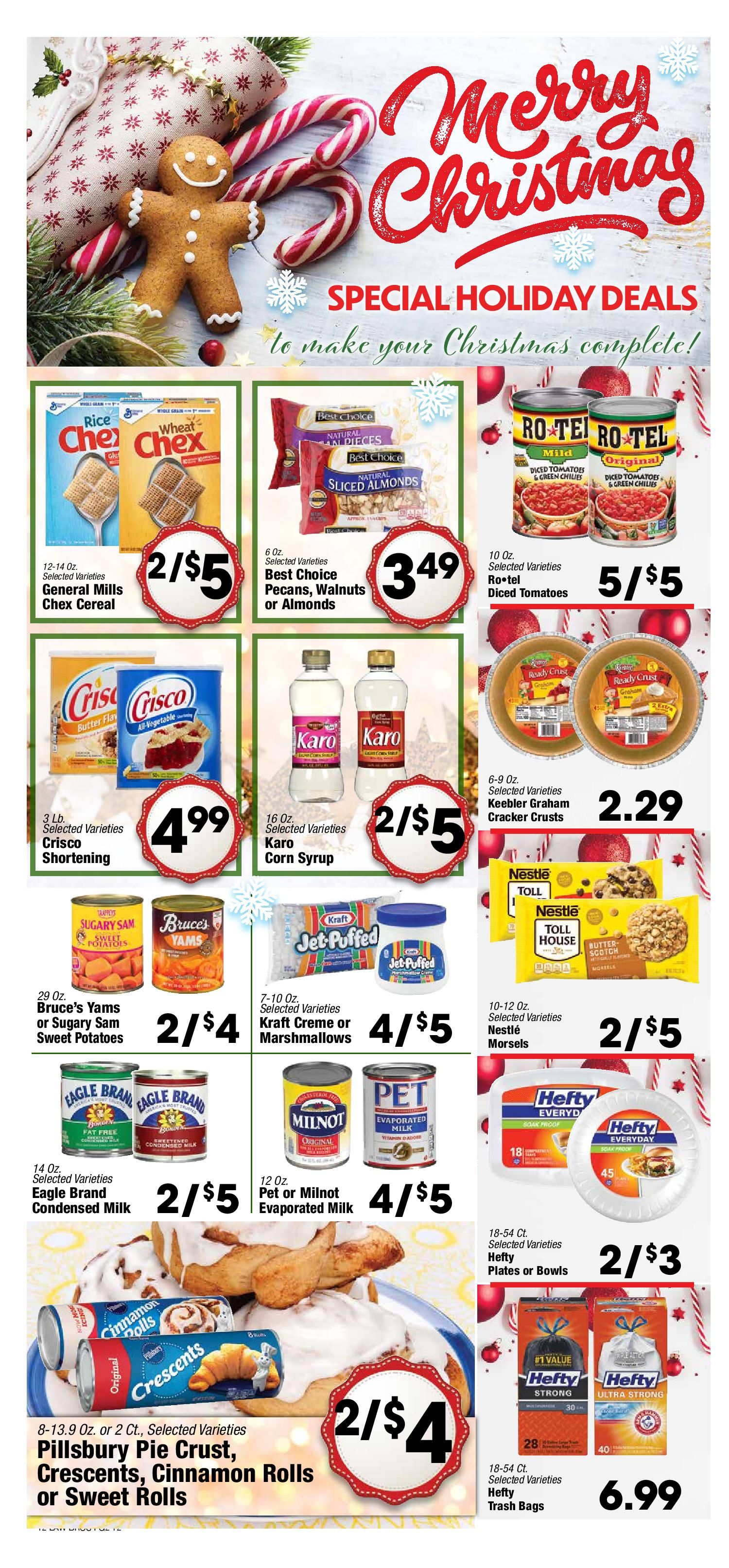Lawrence Bros Christmas Holiday Weekly Ad Flyer December 16 to December 24, 2020