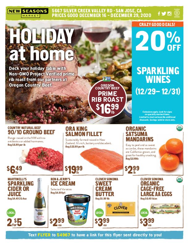 New Seasons Market (CA) Christmas Holiday Weekly Ad Flyer December 16 to December 29, 2020