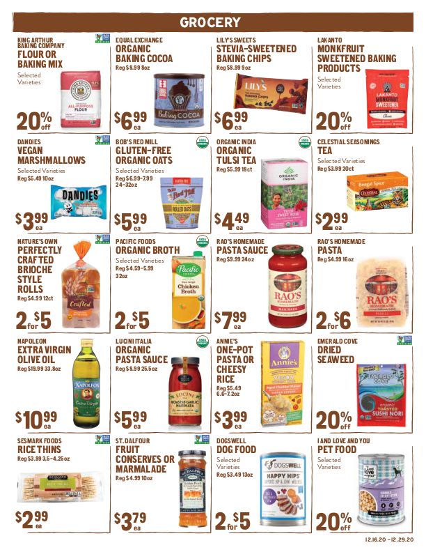 New Seasons Market (CA) Christmas Holiday Weekly Ad Flyer December 16 to December 29, 2020