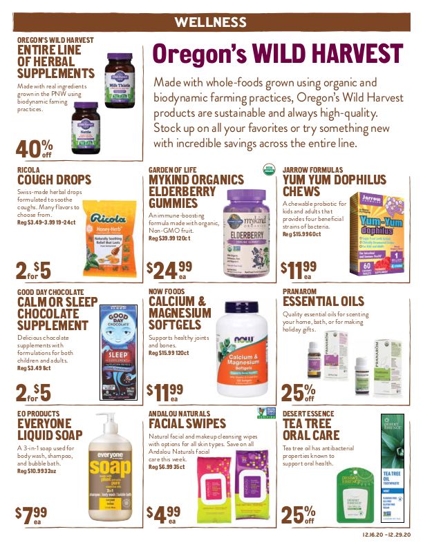 New Seasons Market (CA) Christmas Holiday Weekly Ad Flyer December 16 to December 29, 2020