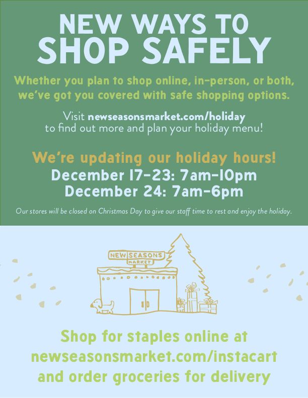 New Seasons Market (CA) Christmas Holiday Weekly Ad Flyer December 16 to December 29, 2020