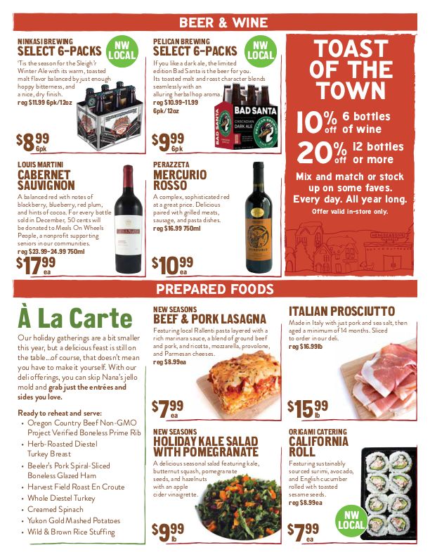 New Seasons Market (OR) Holiday Weekly Ad Flyer December 16 to December 22, 2020