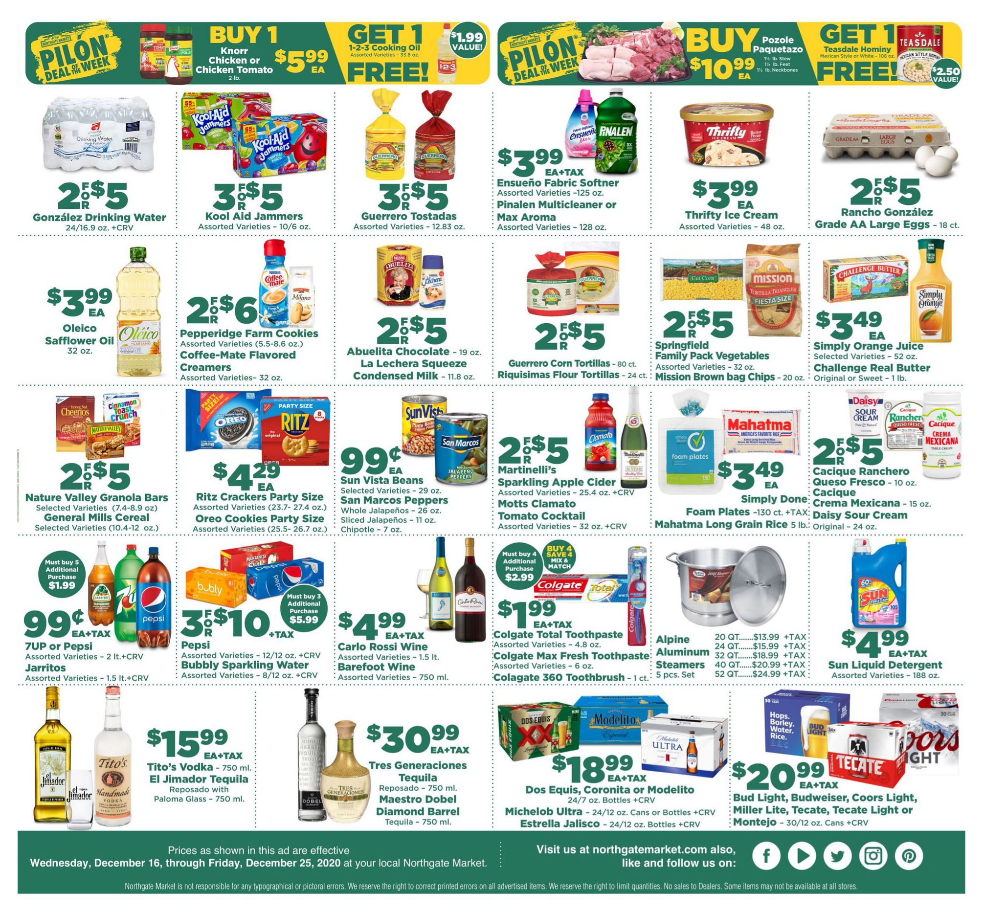 Northgate Market Navidad Christmas Holiday Weekly Ad Flyer December 16 to December 25, 2020