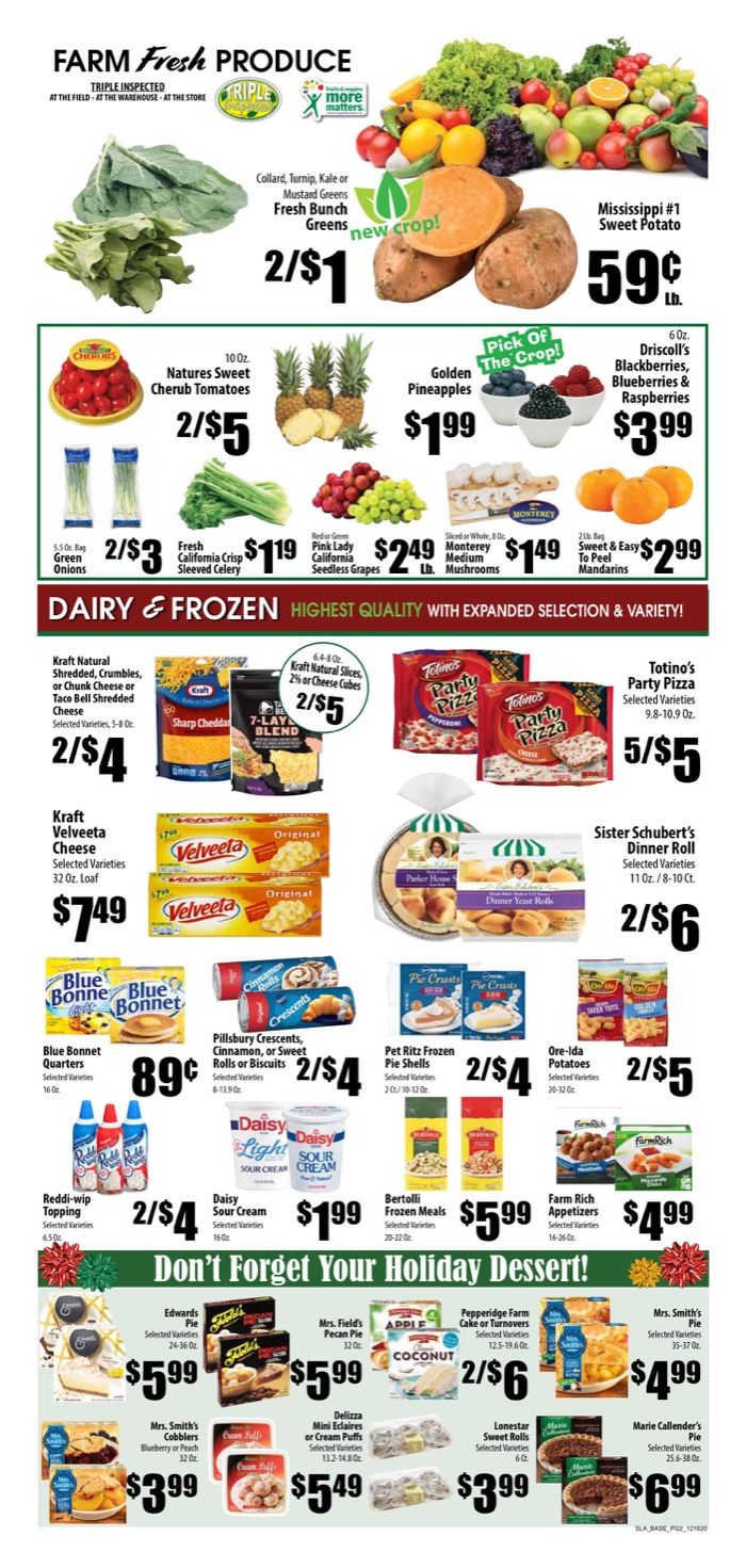 Piggly Wiggly (LA) Christmas Holiday Weekly Ad Flyer December 16 to December 29, 2020