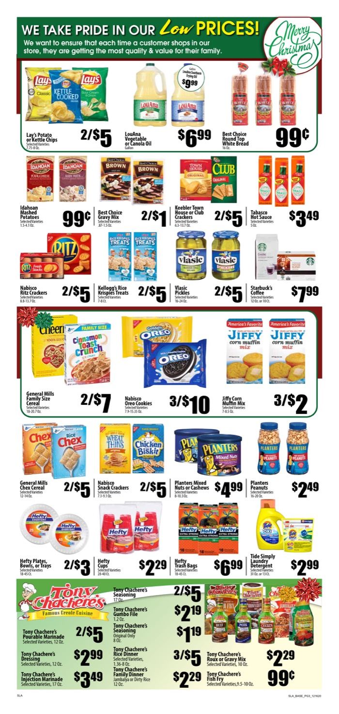 Piggly Wiggly (LA) Christmas Holiday Weekly Ad Flyer December 16 to December 29, 2020