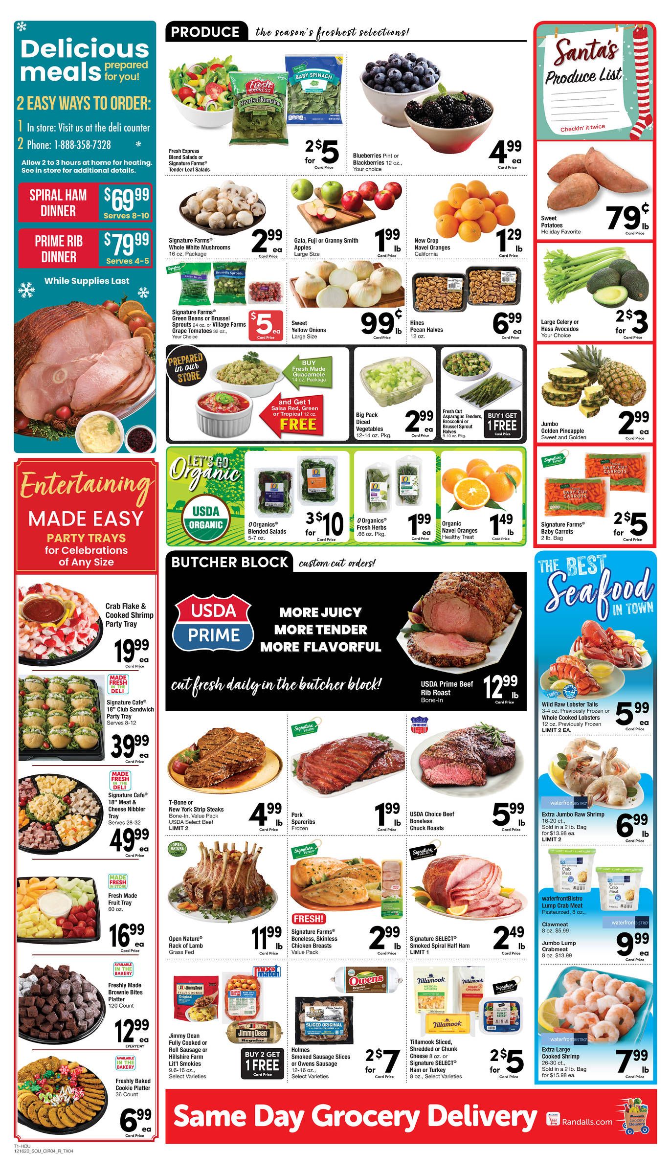 Randalls Christmas Holiday Weekly Ad Flyer December 16 to December 25, 2020