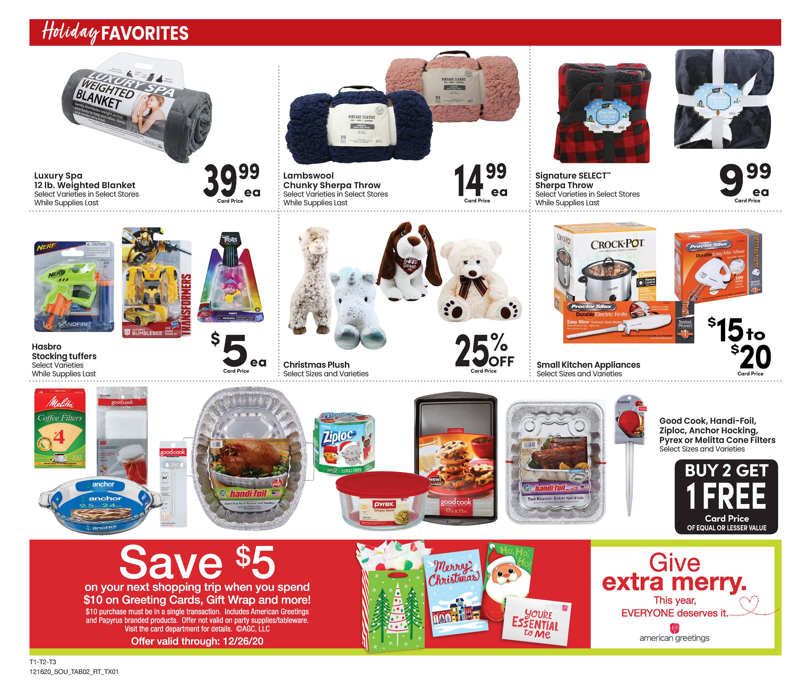 Randalls Christmas Holiday Weekly Ad Flyer December 16 to December 25, 2020