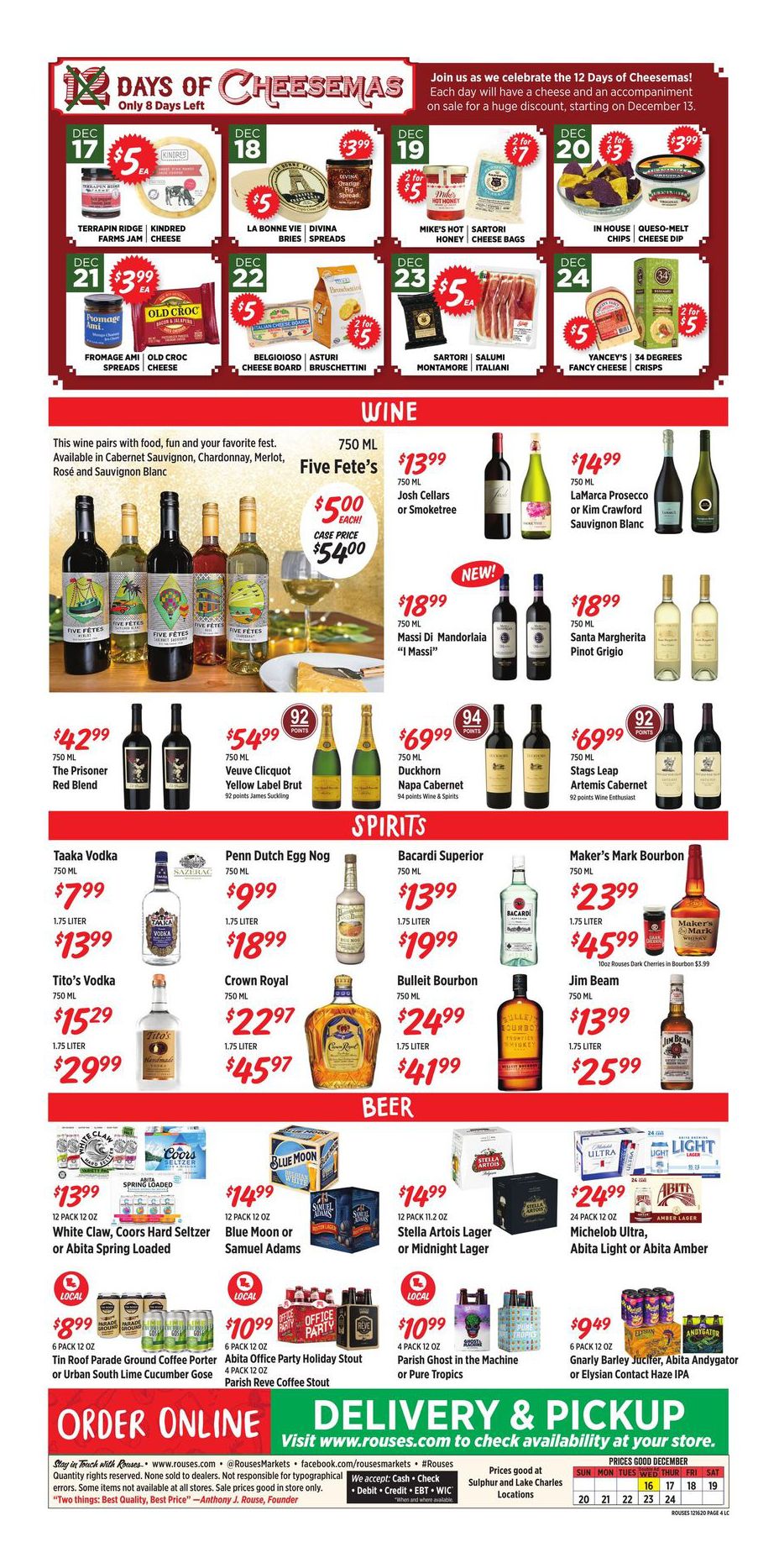 Rouses Markets Christmas Holiday Weekly Ad Flyer December 16 to December 24, 2020