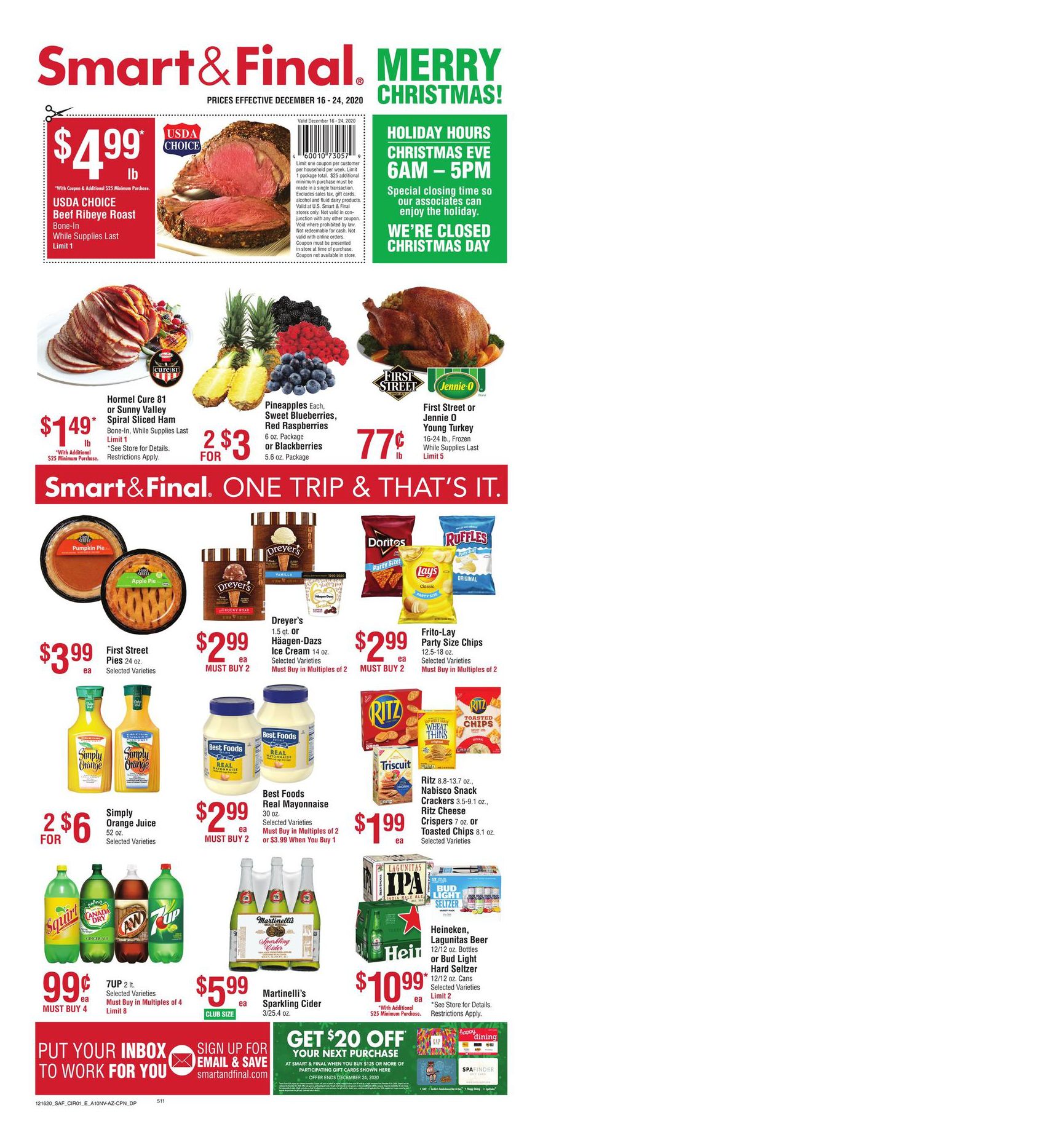 Smart & Final Christmas Holiday Weekly Ad Flyer December 16 to December 24, 2020