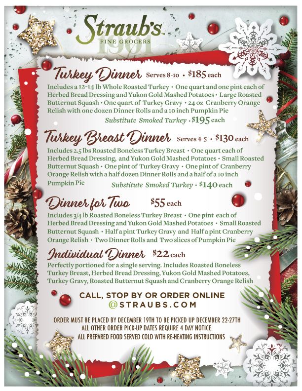 Straub's Holiday Weekly Ad Flyer December 14 to December 20, 2020